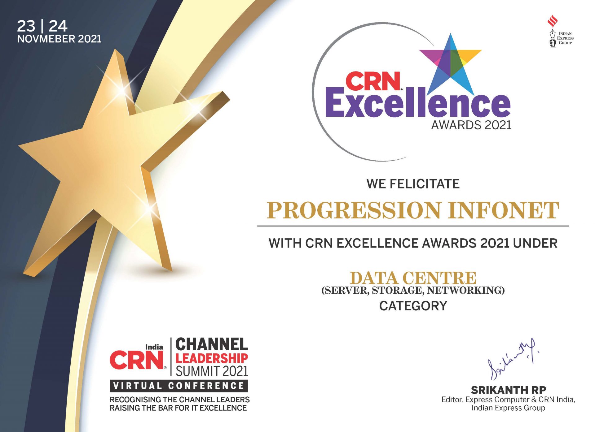 Progression CRN Award 2021