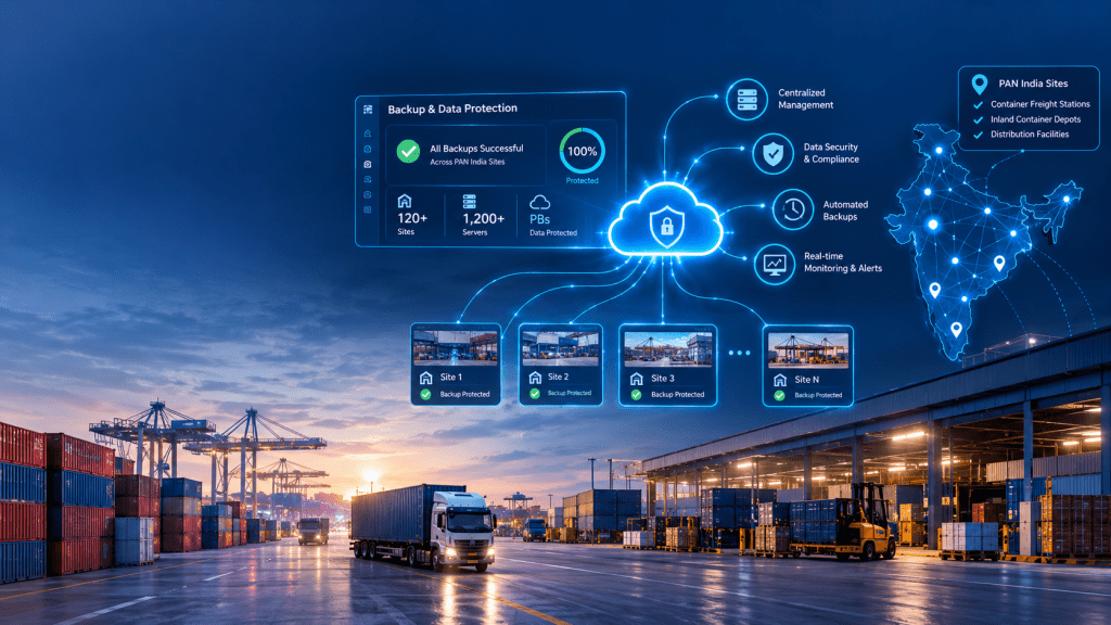 Unified, Single-Window Backup & Data Protection Across PAN India Sites for a Leading Logistics Enterprise